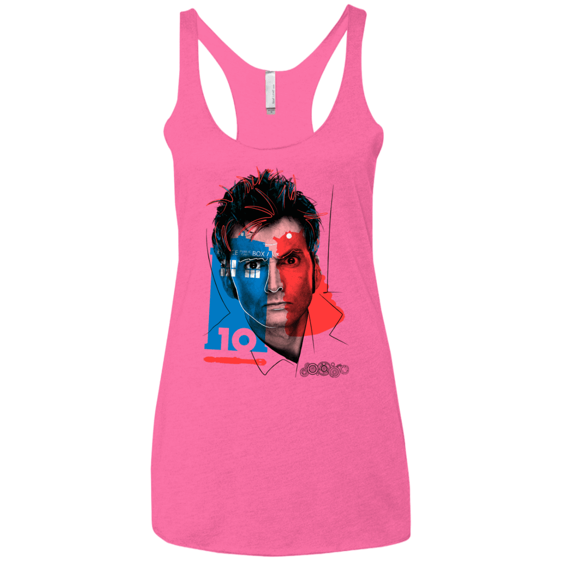 T-Shirts Vintage Pink / X-Small Doctor Warwhol 10 Women's Triblend Racerback Tank