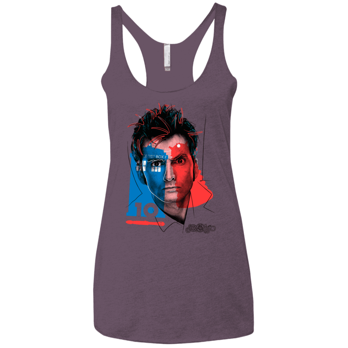T-Shirts Vintage Purple / X-Small Doctor Warwhol 10 Women's Triblend Racerback Tank