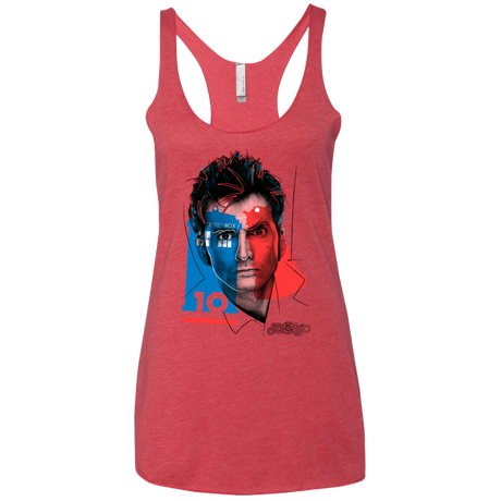 T-Shirts Vintage Red / X-Small Doctor Warwhol 10 Women's Triblend Racerback Tank