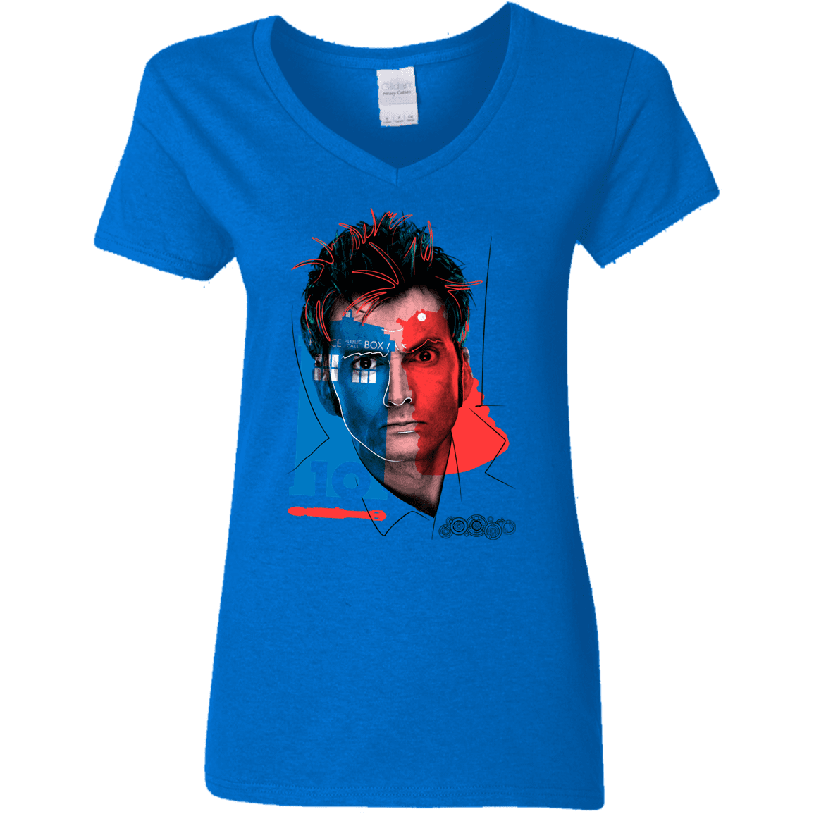 T-Shirts Royal / S Doctor Warwhol 10 Women's V-Neck T-Shirt