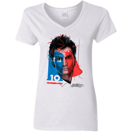 T-Shirts White / S Doctor Warwhol 10 Women's V-Neck T-Shirt