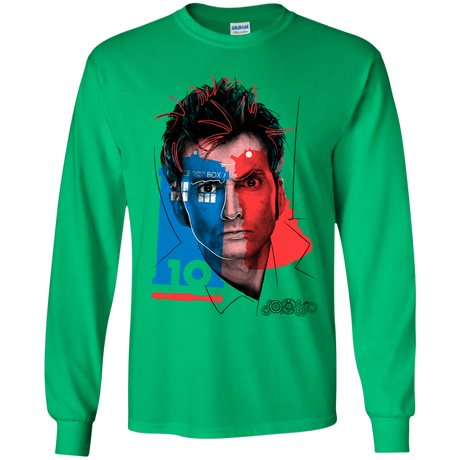T-Shirts Irish Green / YS Doctor Warwhol 10 Youth Long Sleeve T-Shirt