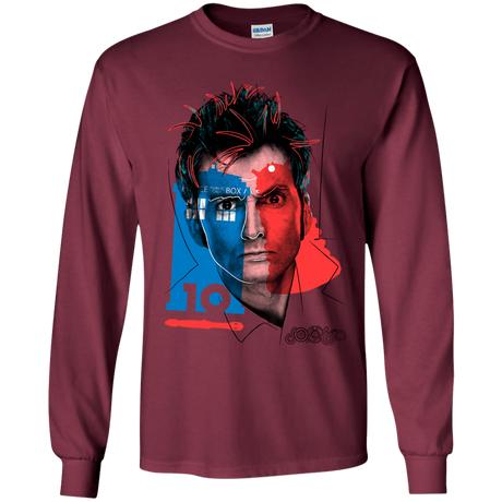 T-Shirts Maroon / YS Doctor Warwhol 10 Youth Long Sleeve T-Shirt
