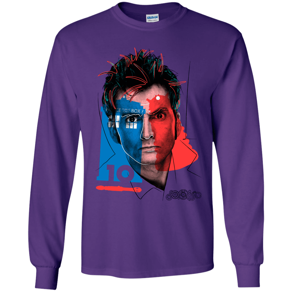 T-Shirts Purple / YS Doctor Warwhol 10 Youth Long Sleeve T-Shirt