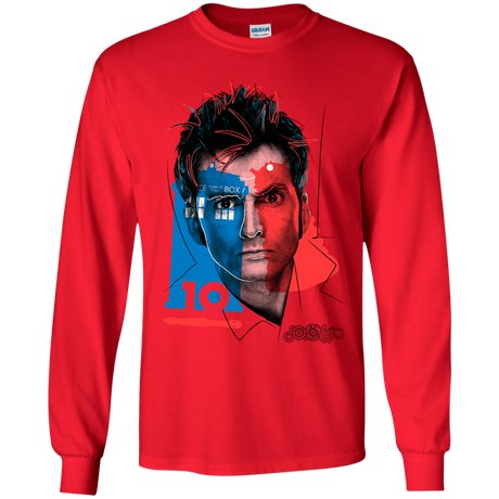 T-Shirts Red / YS Doctor Warwhol 10 Youth Long Sleeve T-Shirt