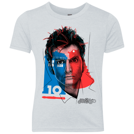 T-Shirts Heather White / YXS Doctor Warwhol 10 Youth Triblend T-Shirt