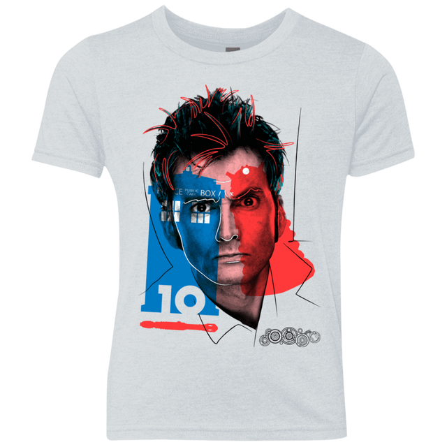 T-Shirts Heather White / YXS Doctor Warwhol 10 Youth Triblend T-Shirt