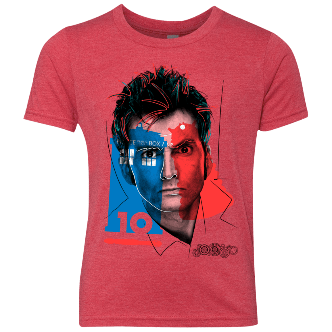T-Shirts Vintage Red / YXS Doctor Warwhol 10 Youth Triblend T-Shirt