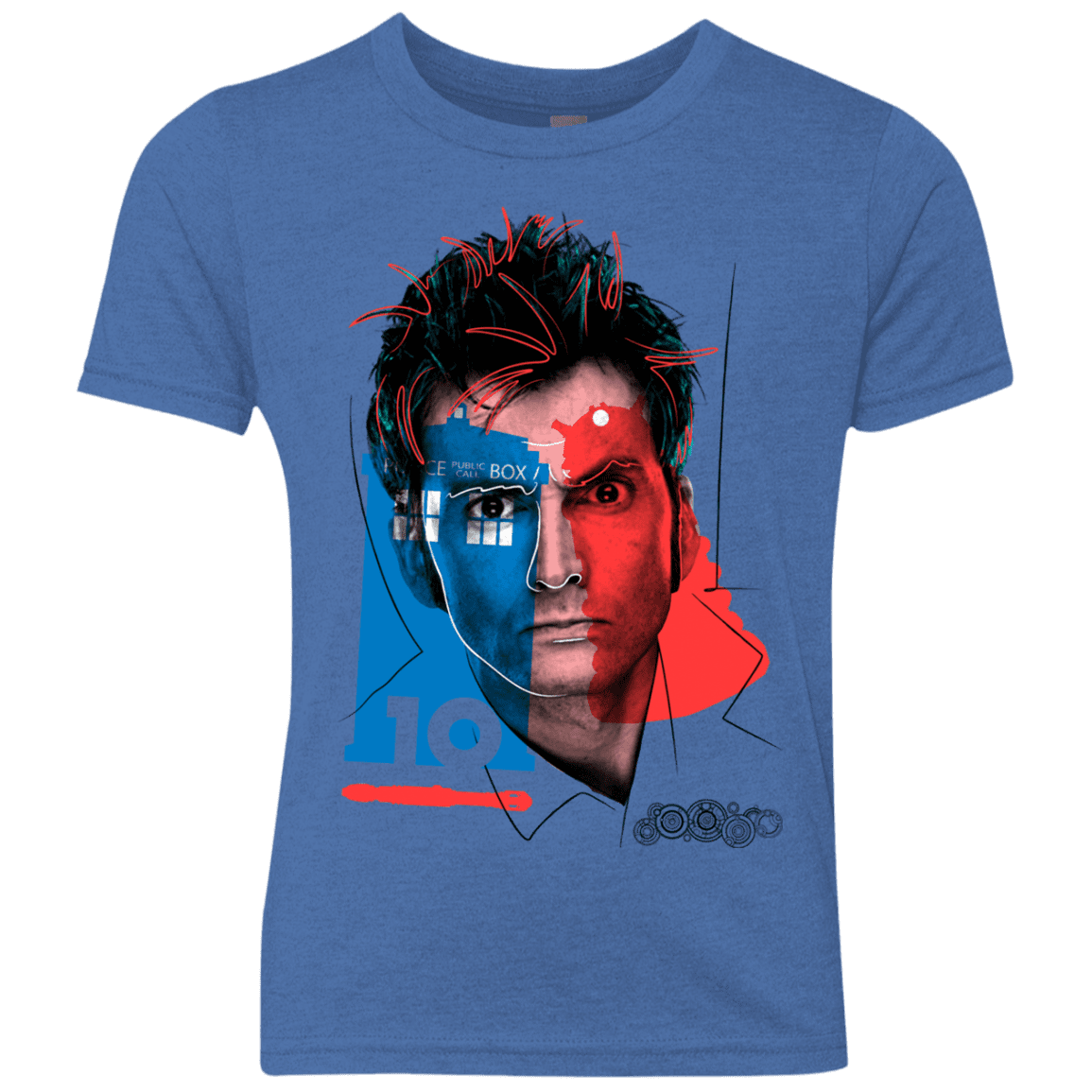 T-Shirts Vintage Royal / YXS Doctor Warwhol 10 Youth Triblend T-Shirt