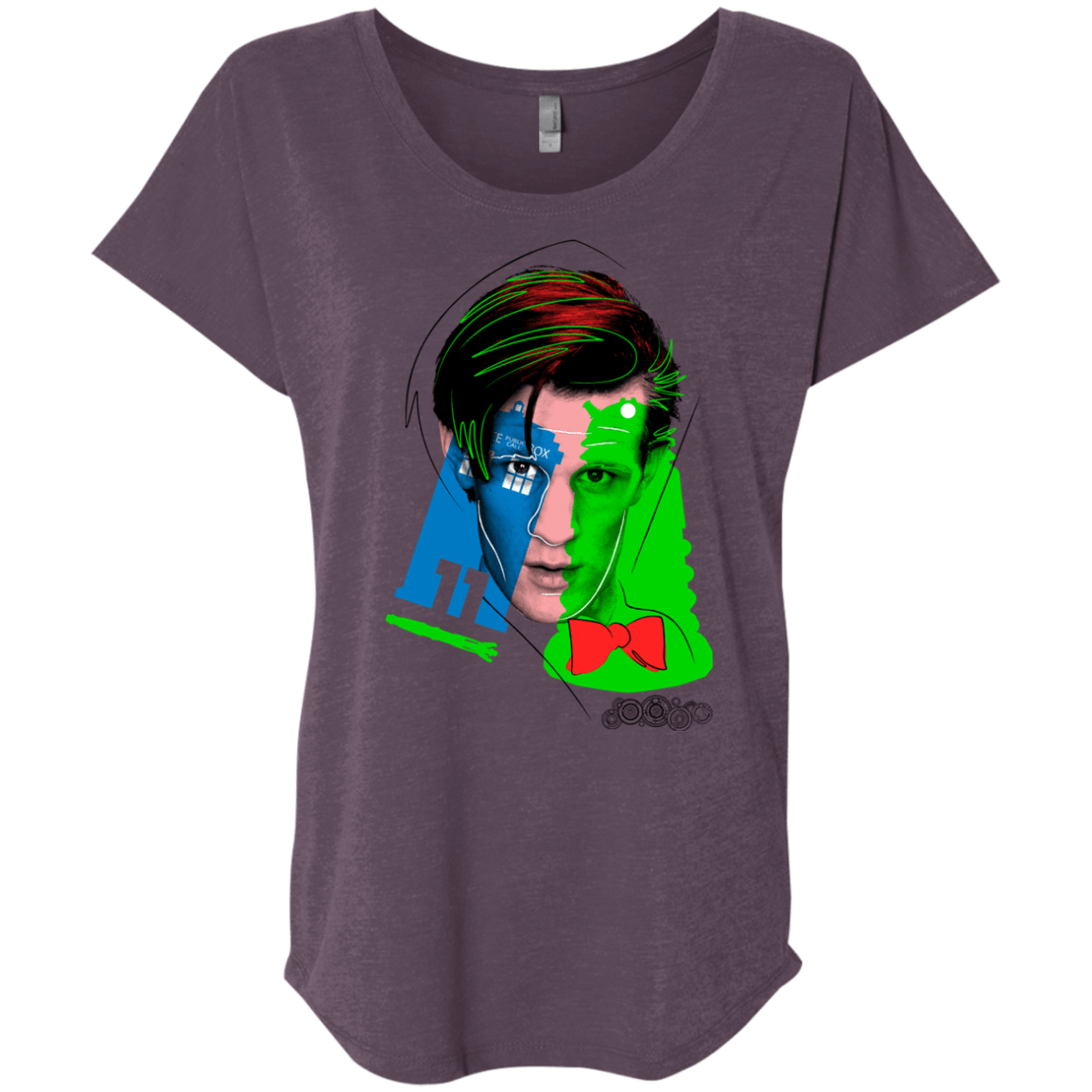 T-Shirts Vintage Purple / X-Small Doctor Warwhol 11 Triblend Dolman Sleeve