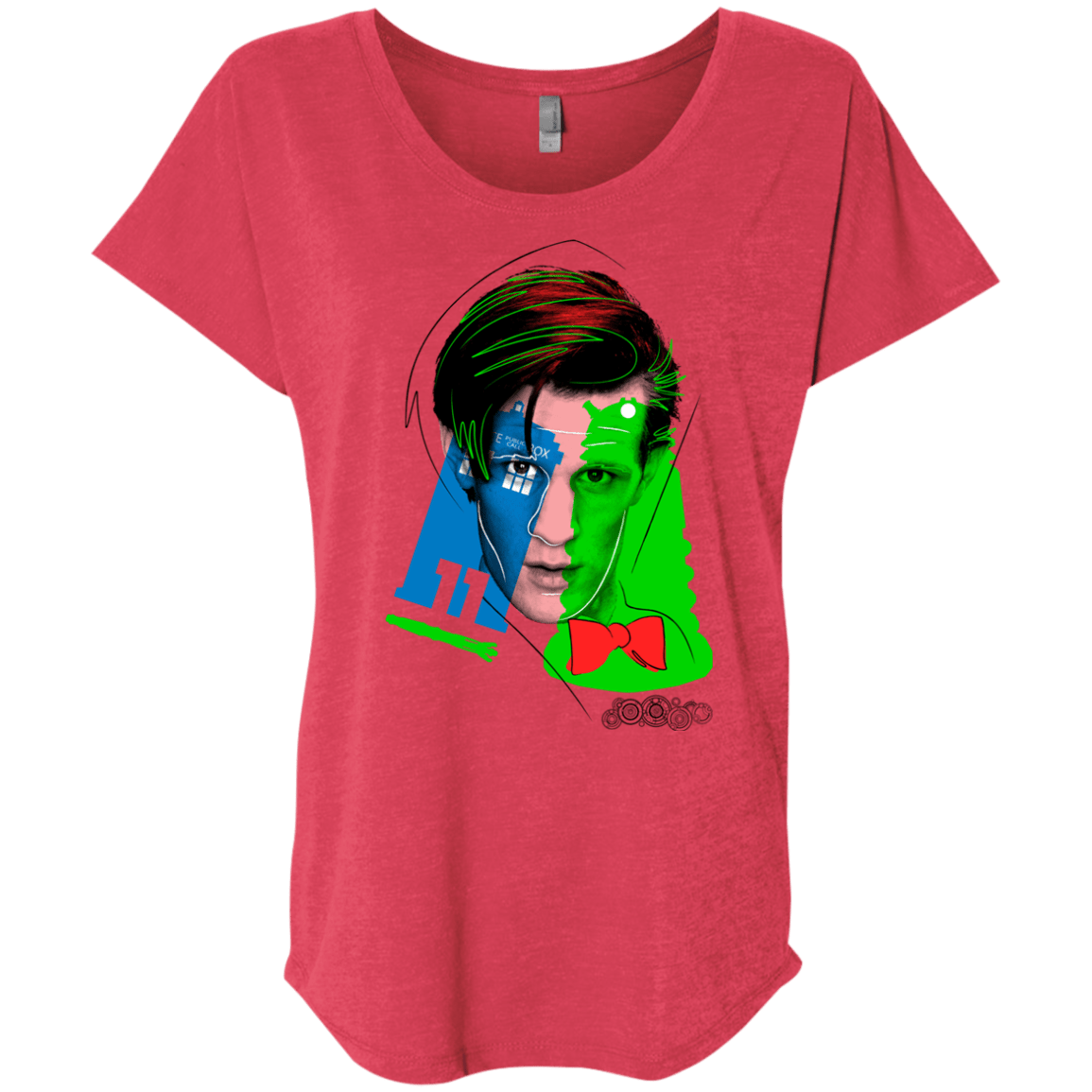 T-Shirts Vintage Red / X-Small Doctor Warwhol 11 Triblend Dolman Sleeve