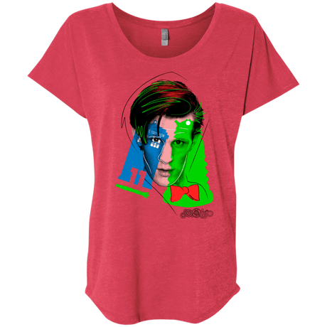 T-Shirts Vintage Red / X-Small Doctor Warwhol 11 Triblend Dolman Sleeve