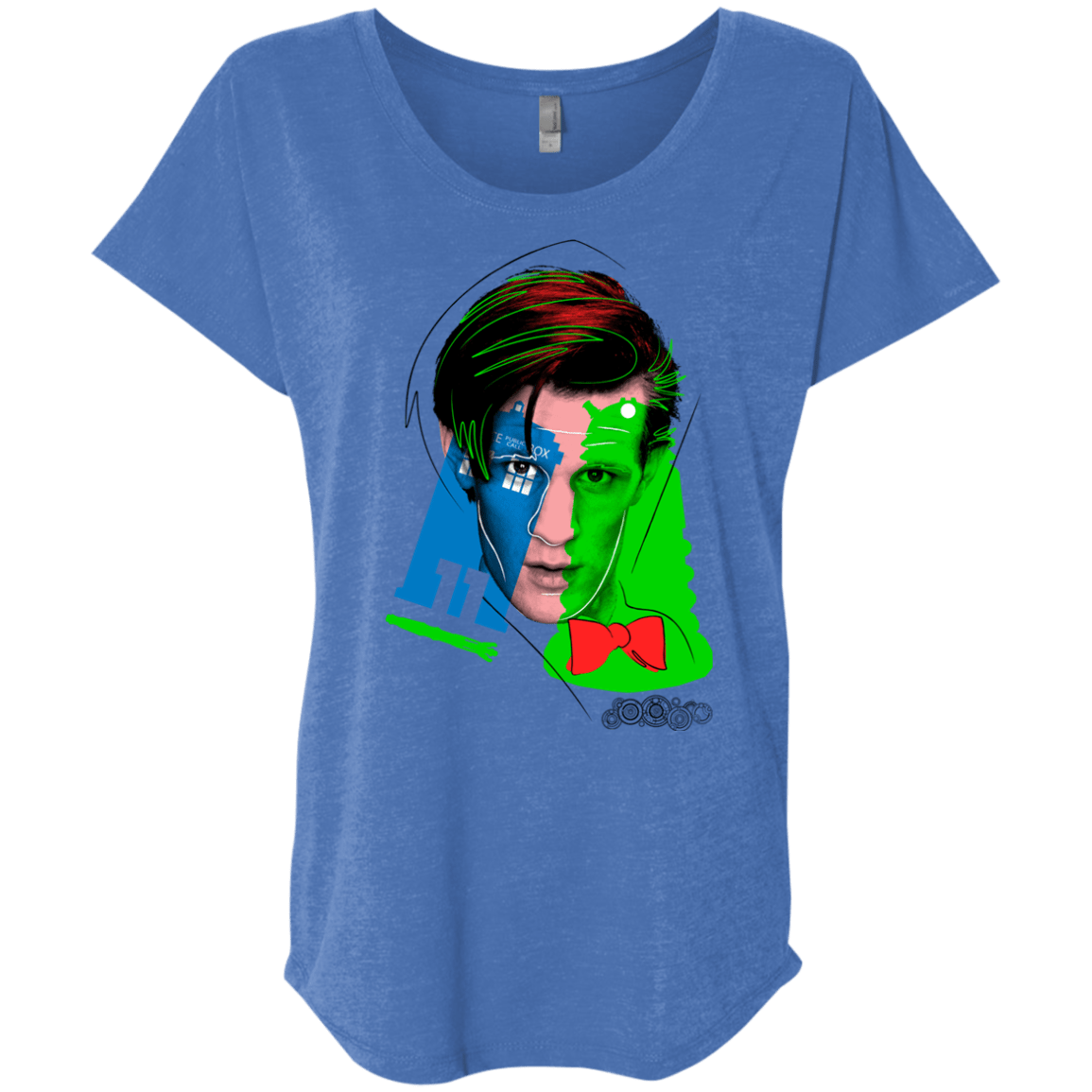 T-Shirts Vintage Royal / X-Small Doctor Warwhol 11 Triblend Dolman Sleeve