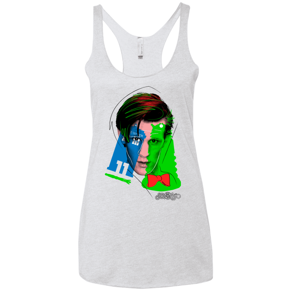 T-Shirts Heather White / X-Small Doctor Warwhol 11 Women's Triblend Racerback Tank