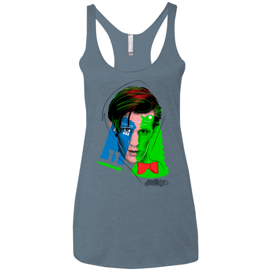 T-Shirts Indigo / X-Small Doctor Warwhol 11 Women's Triblend Racerback Tank