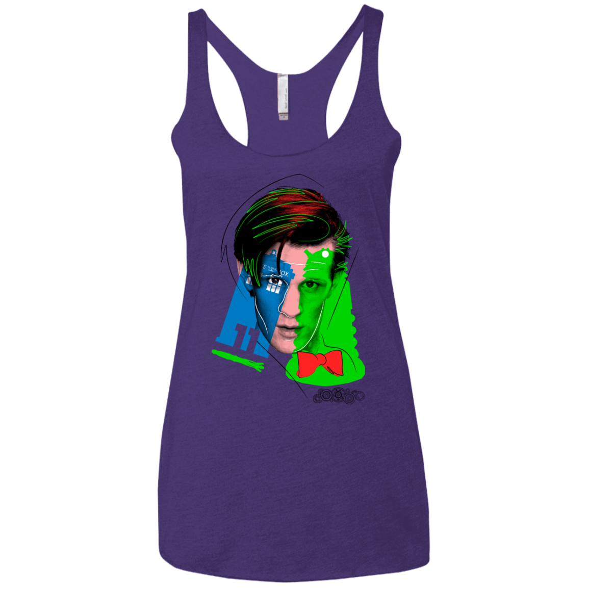 T-Shirts Purple Rush / X-Small Doctor Warwhol 11 Women's Triblend Racerback Tank