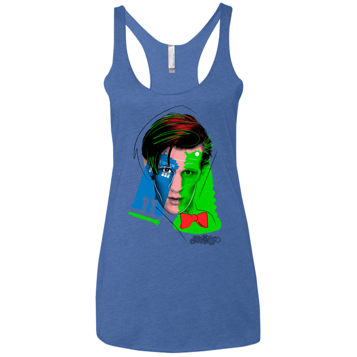 T-Shirts Vintage Royal / X-Small Doctor Warwhol 11 Women's Triblend Racerback Tank