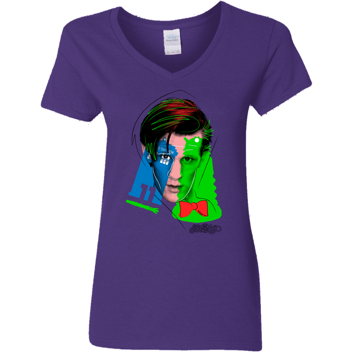 T-Shirts Purple / S Doctor Warwhol 11 Women's V-Neck T-Shirt