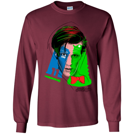 T-Shirts Maroon / YS Doctor Warwhol 11 Youth Long Sleeve T-Shirt