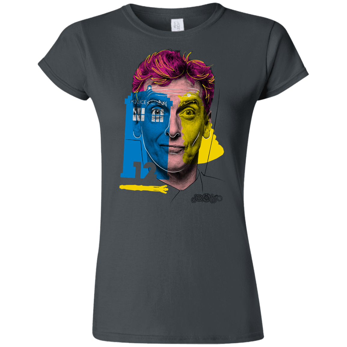 T-Shirts Charcoal / S Doctor Warwhol 12 Junior Slimmer-Fit T-Shirt