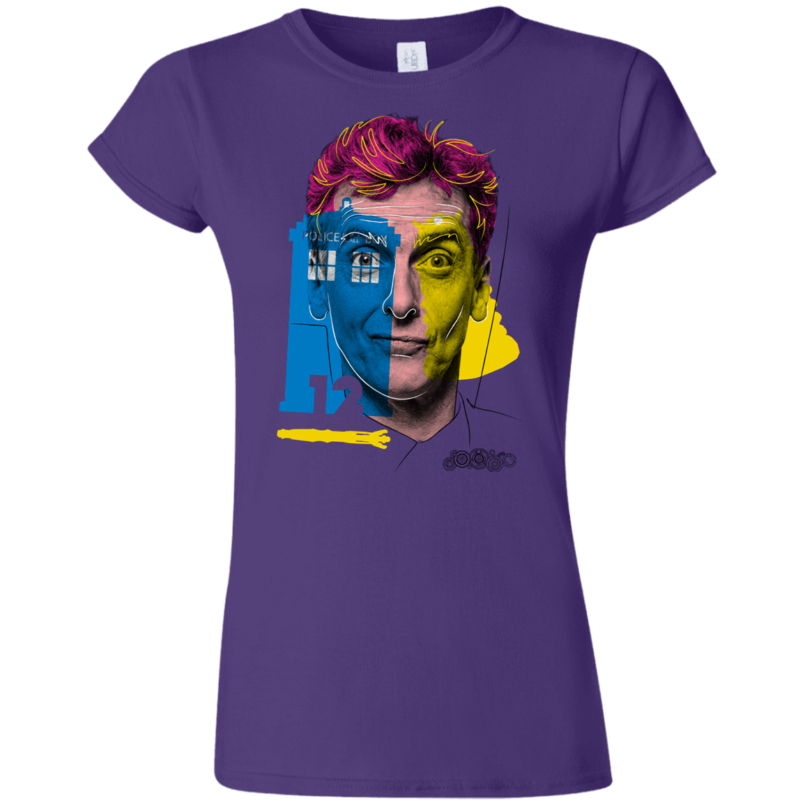 T-Shirts Purple / S Doctor Warwhol 12 Junior Slimmer-Fit T-Shirt