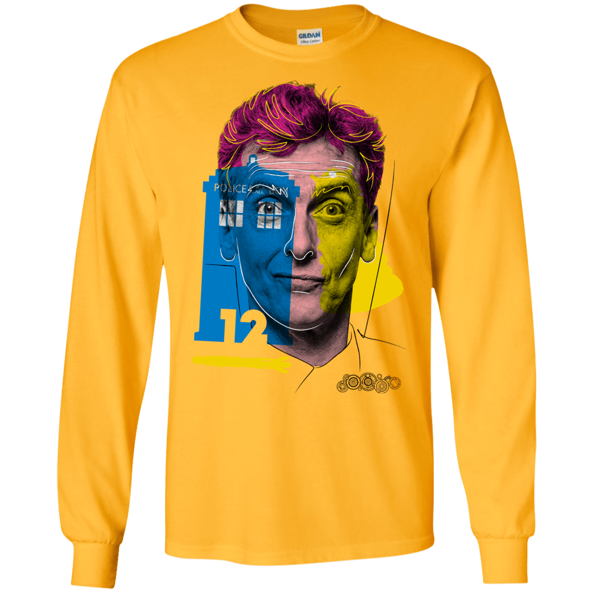 T-Shirts Gold / S Doctor Warwhol 12 Men's Long Sleeve T-Shirt