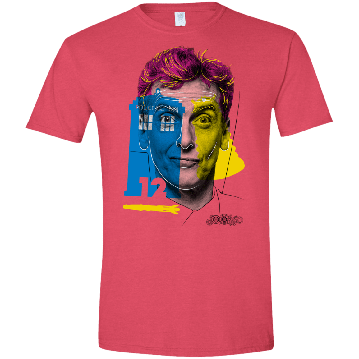 T-Shirts Heather Red / S Doctor Warwhol 12 Men's Semi-Fitted Softstyle