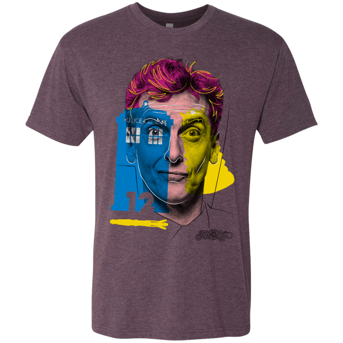 T-Shirts Vintage Purple / S Doctor Warwhol 12 Men's Triblend T-Shirt