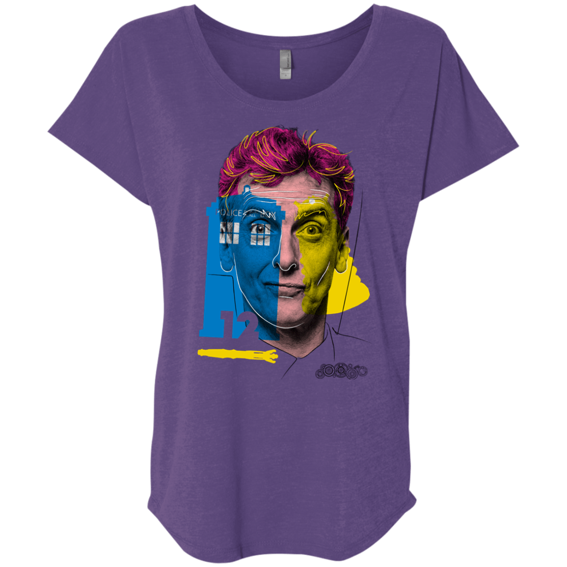 T-Shirts Purple Rush / X-Small Doctor Warwhol 12 Triblend Dolman Sleeve