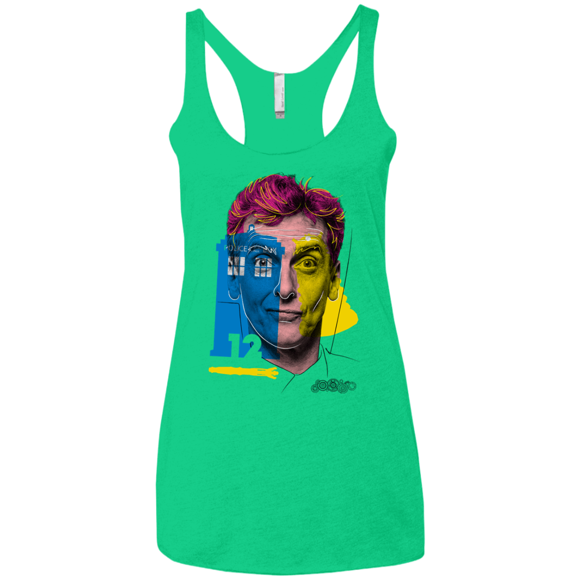 T-Shirts Envy / X-Small Doctor Warwhol 12 Women's Triblend Racerback Tank