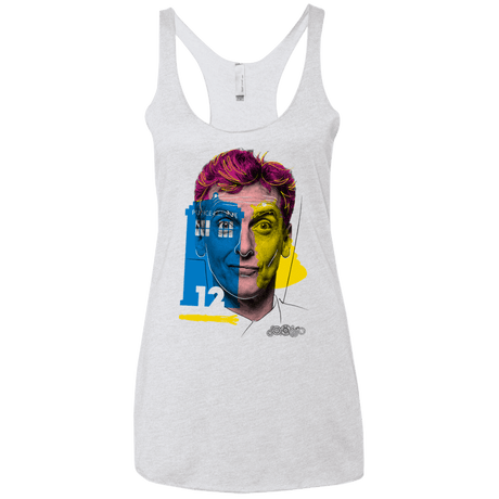 T-Shirts Heather White / X-Small Doctor Warwhol 12 Women's Triblend Racerback Tank