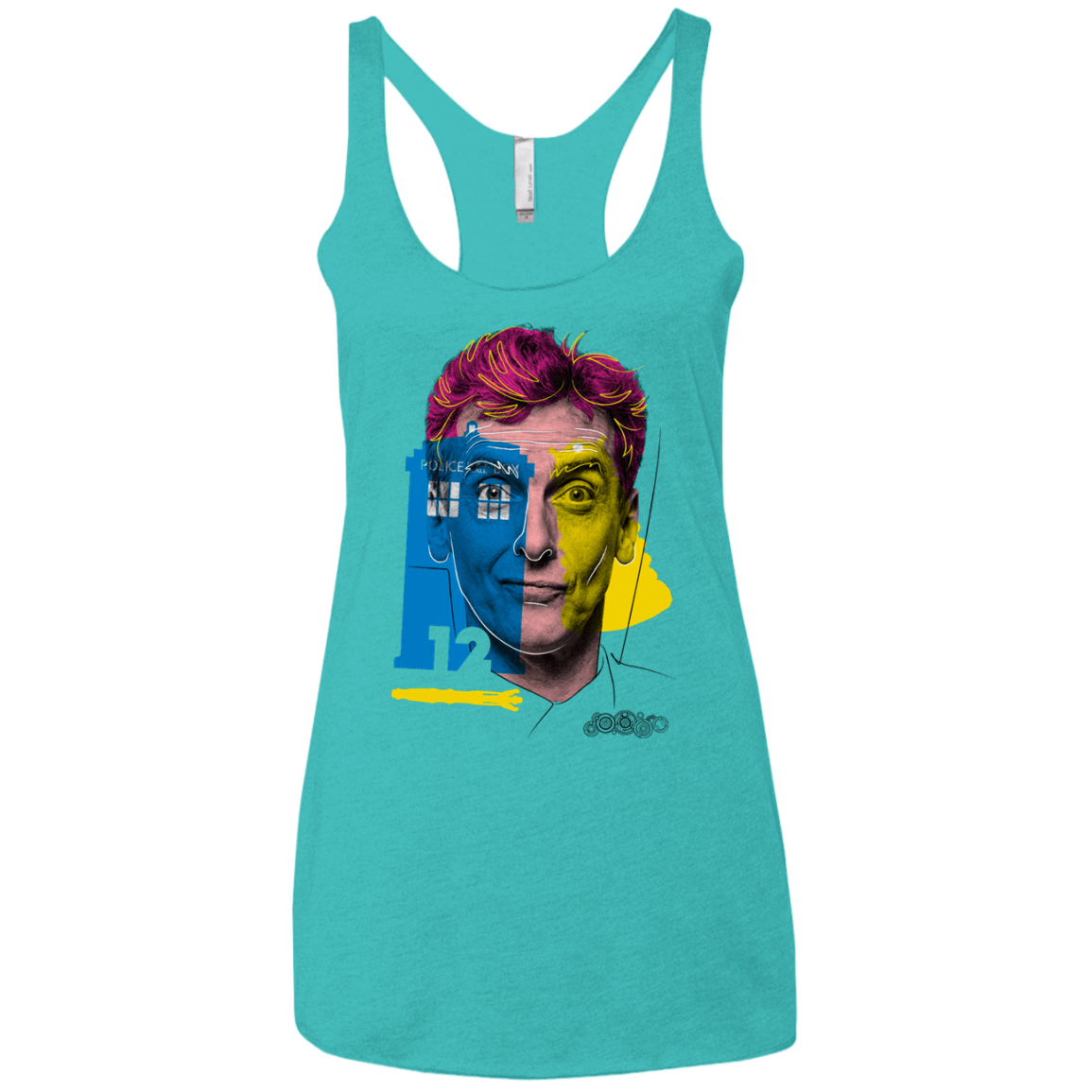 T-Shirts Tahiti Blue / X-Small Doctor Warwhol 12 Women's Triblend Racerback Tank