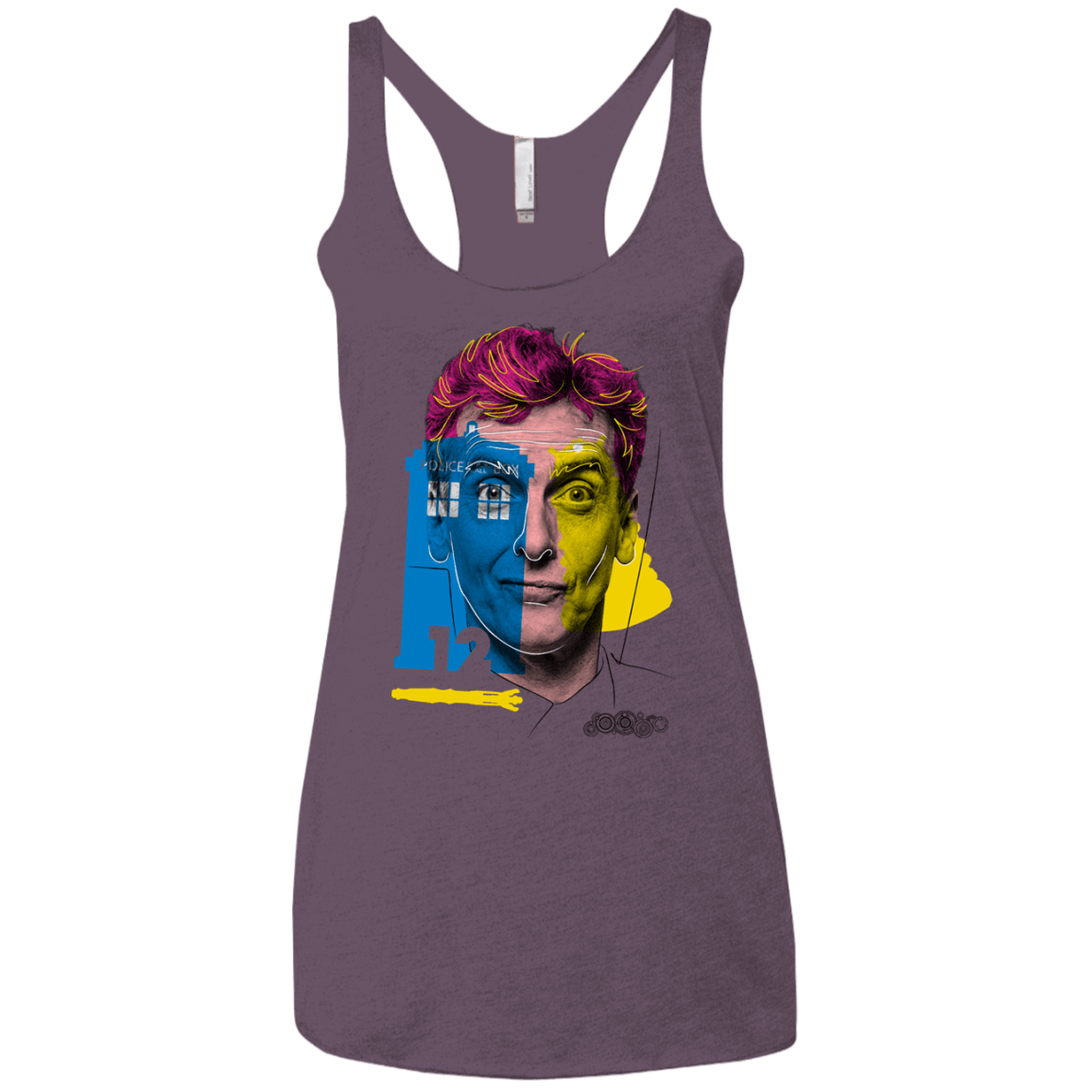 T-Shirts Vintage Purple / X-Small Doctor Warwhol 12 Women's Triblend Racerback Tank