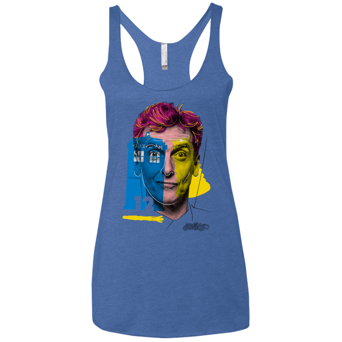 T-Shirts Vintage Royal / X-Small Doctor Warwhol 12 Women's Triblend Racerback Tank