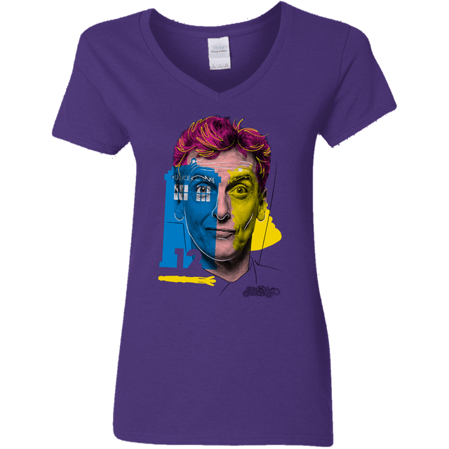 T-Shirts Purple / S Doctor Warwhol 12 Women's V-Neck T-Shirt