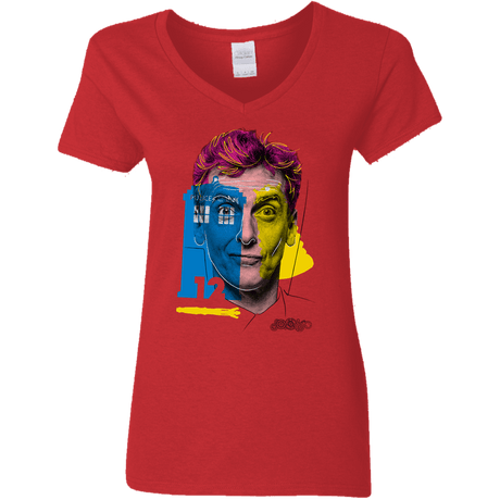 T-Shirts Red / S Doctor Warwhol 12 Women's V-Neck T-Shirt