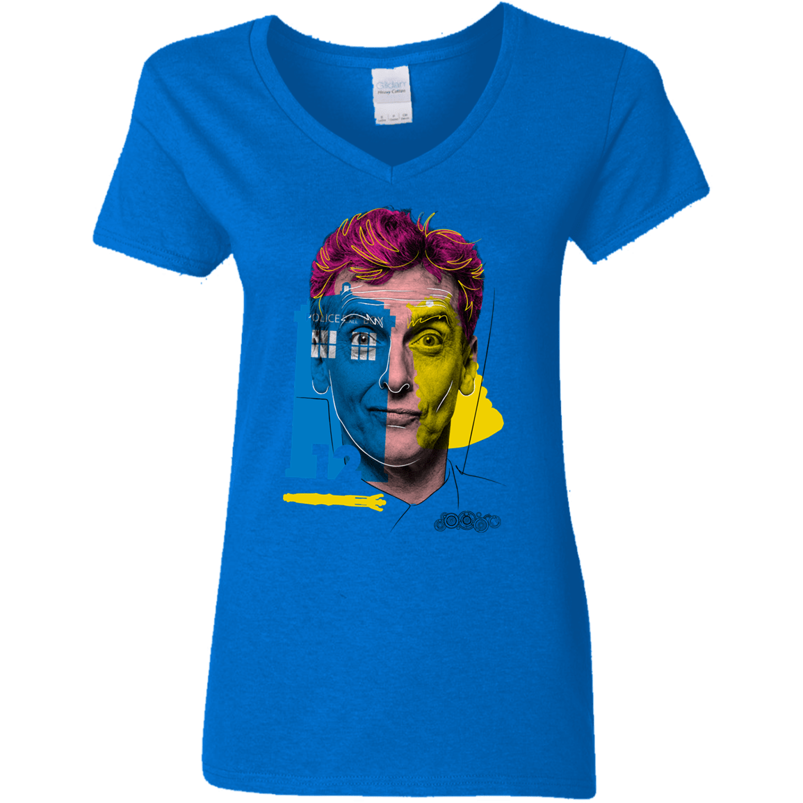 T-Shirts Royal / S Doctor Warwhol 12 Women's V-Neck T-Shirt