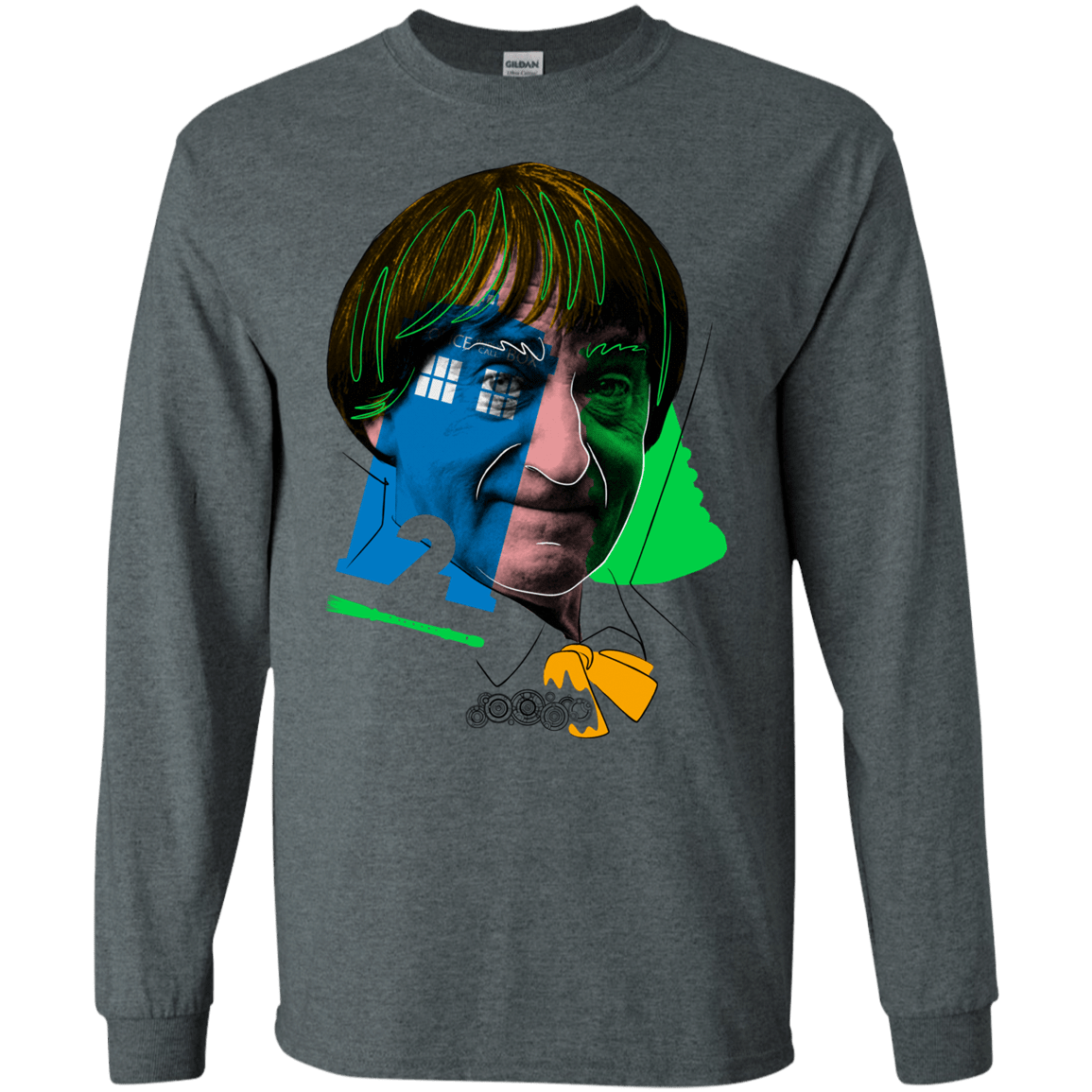 T-Shirts Dark Heather / S Doctor Warwhol 2 Men's Long Sleeve T-Shirt