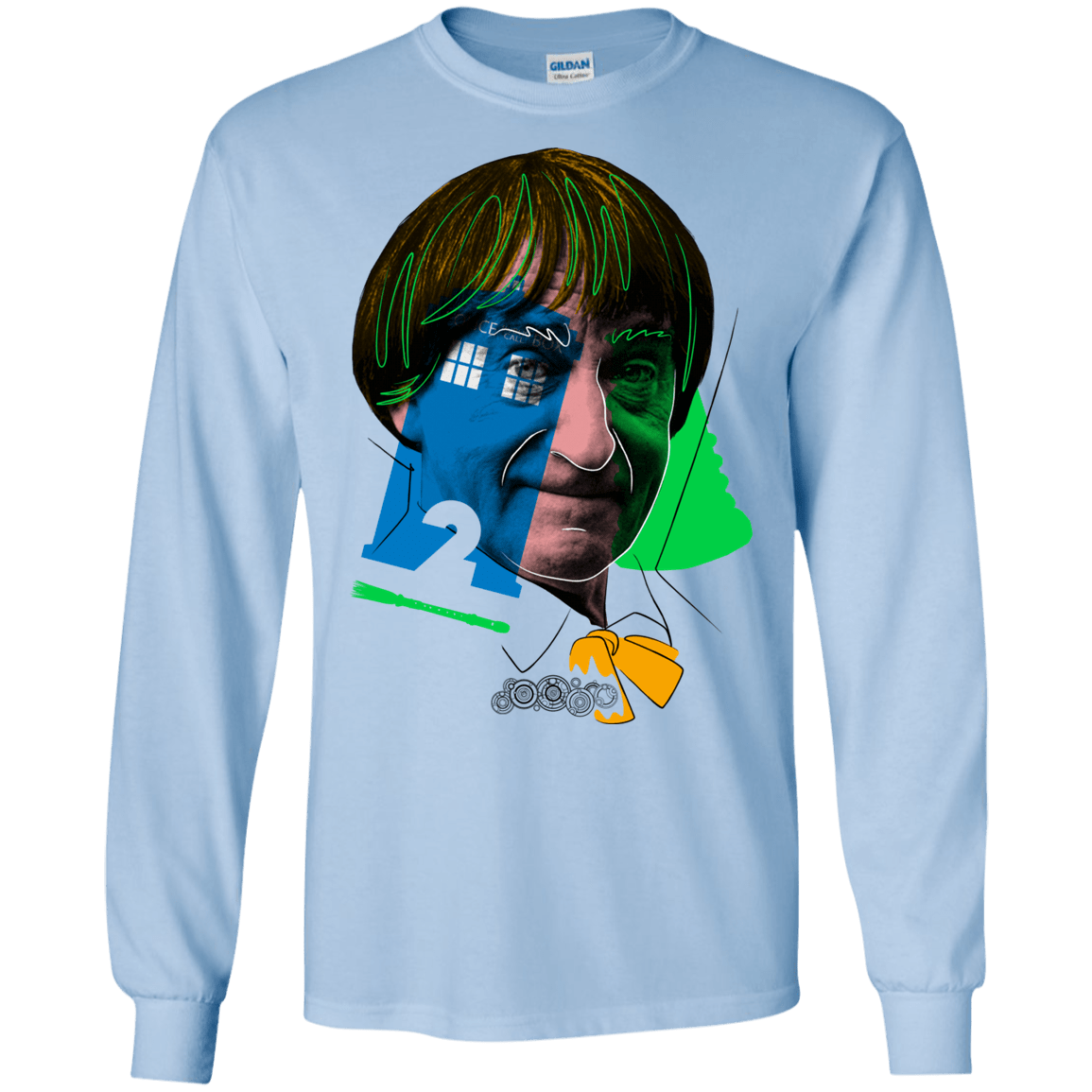 T-Shirts Light Blue / S Doctor Warwhol 2 Men's Long Sleeve T-Shirt