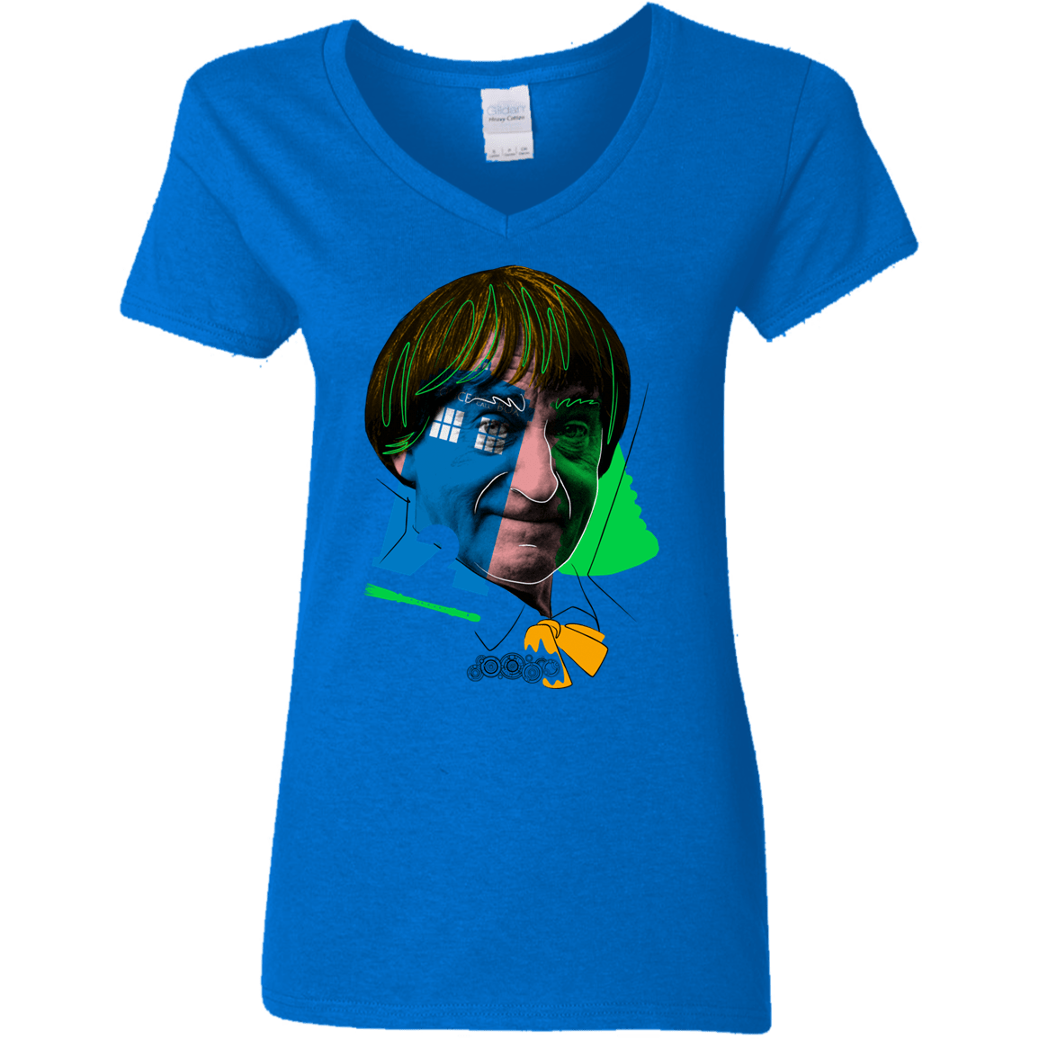 T-Shirts Royal / S Doctor Warwhol 2 Women's V-Neck T-Shirt