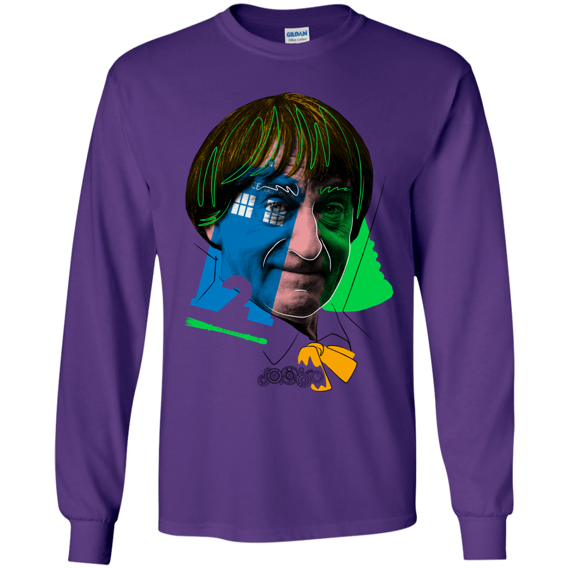 T-Shirts Purple / YS Doctor Warwhol 2 Youth Long Sleeve T-Shirt