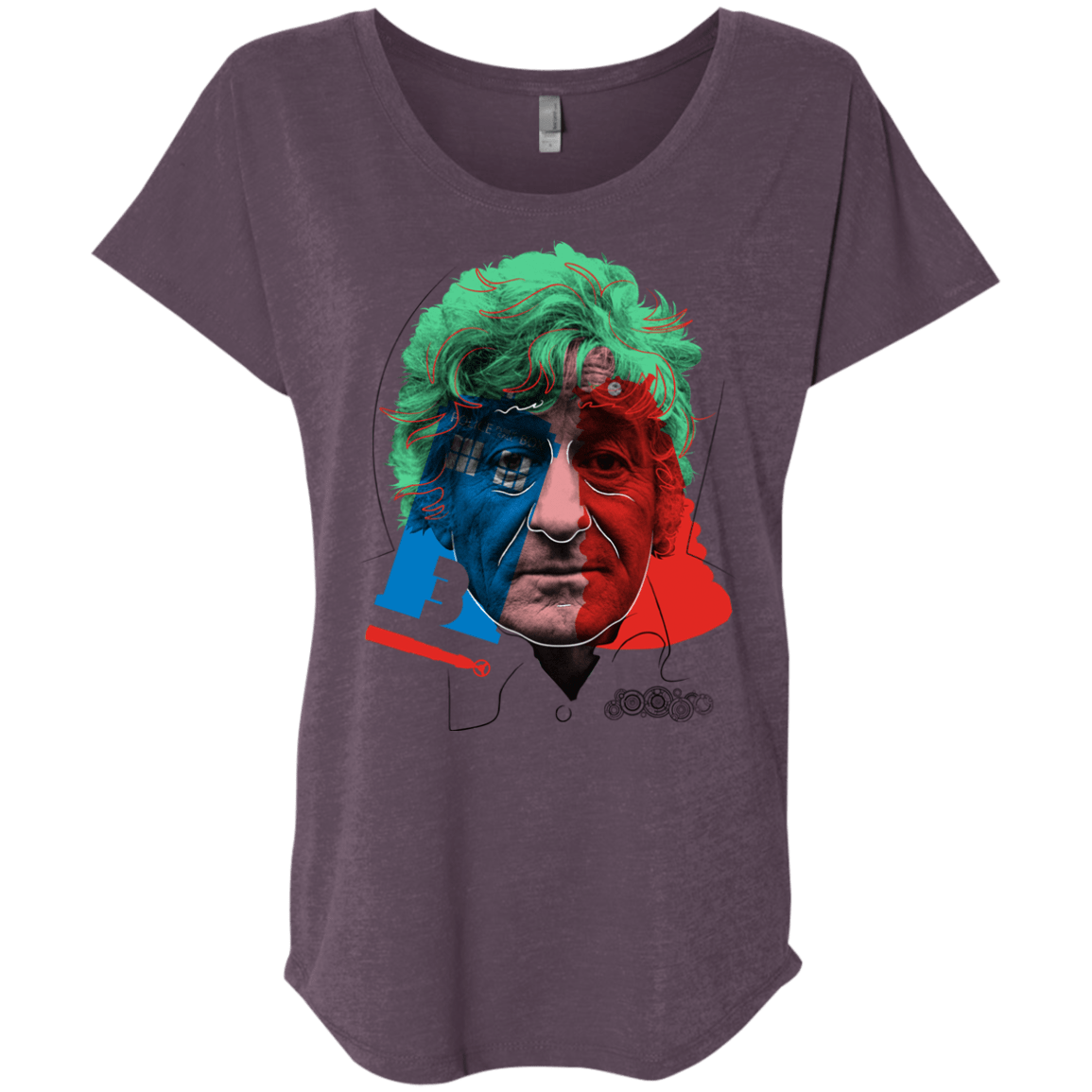 T-Shirts Vintage Purple / X-Small Doctor Warwhol 3 Triblend Dolman Sleeve