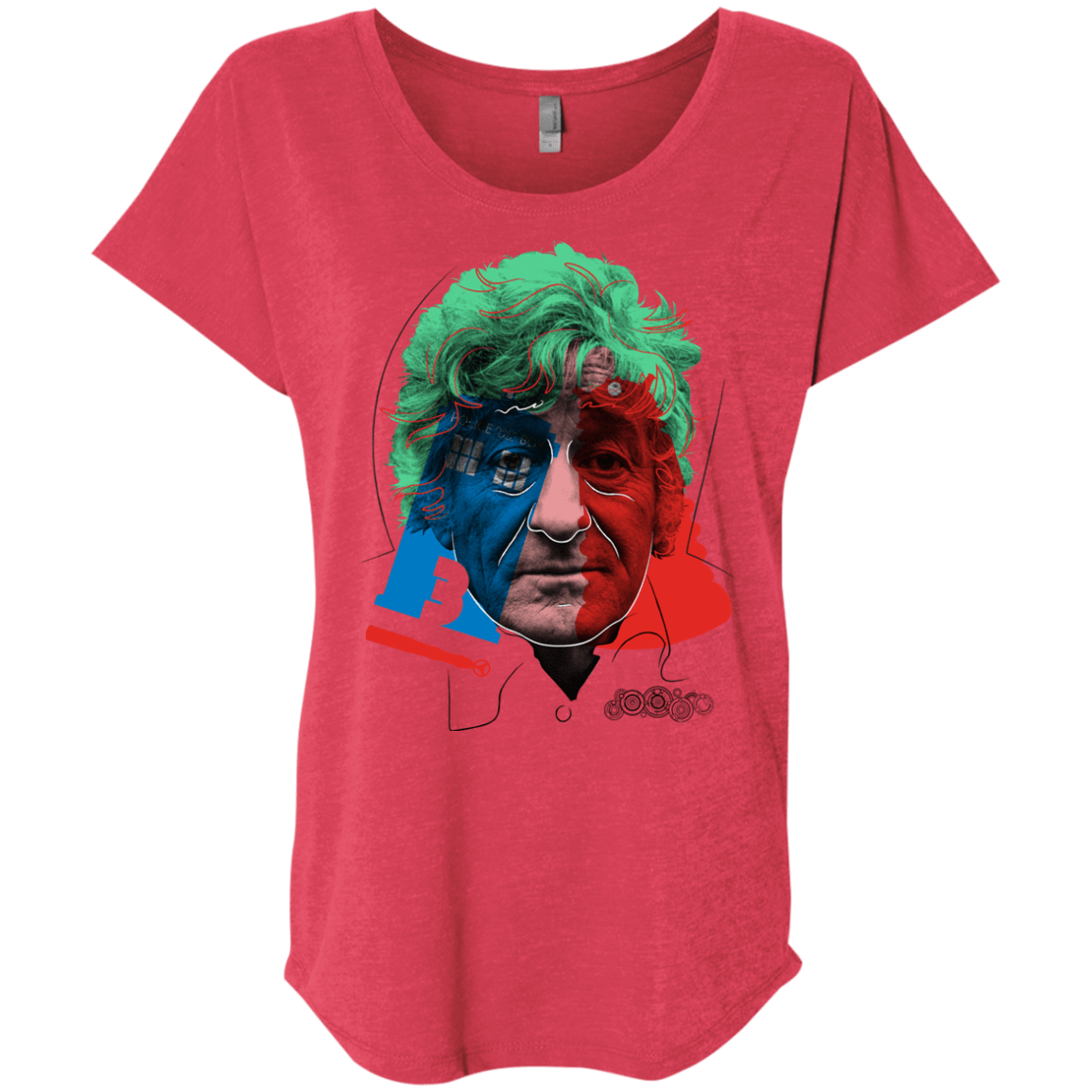 T-Shirts Vintage Red / X-Small Doctor Warwhol 3 Triblend Dolman Sleeve