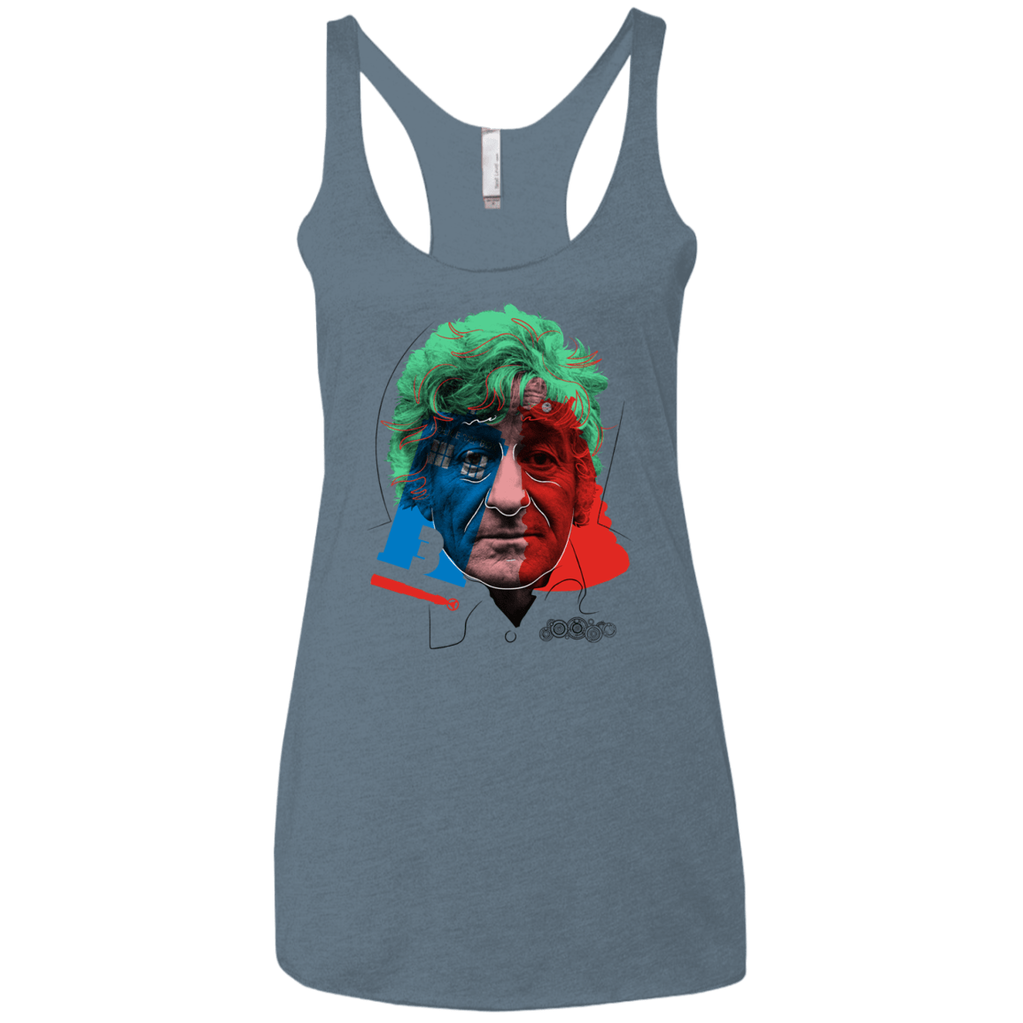 T-Shirts Indigo / X-Small Doctor Warwhol 3 Women's Triblend Racerback Tank