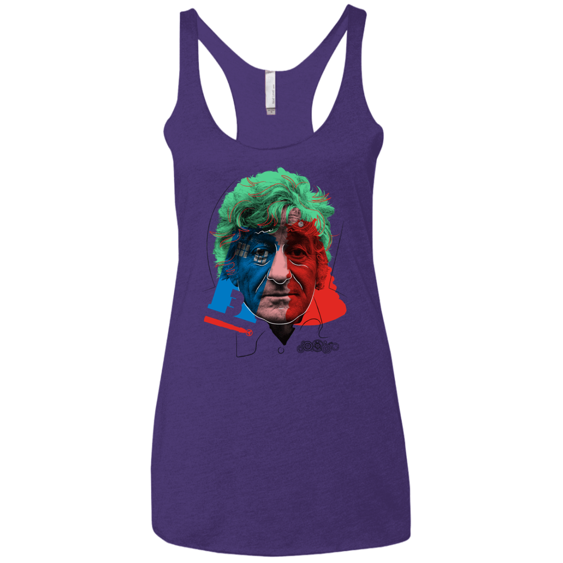 T-Shirts Purple Rush / X-Small Doctor Warwhol 3 Women's Triblend Racerback Tank