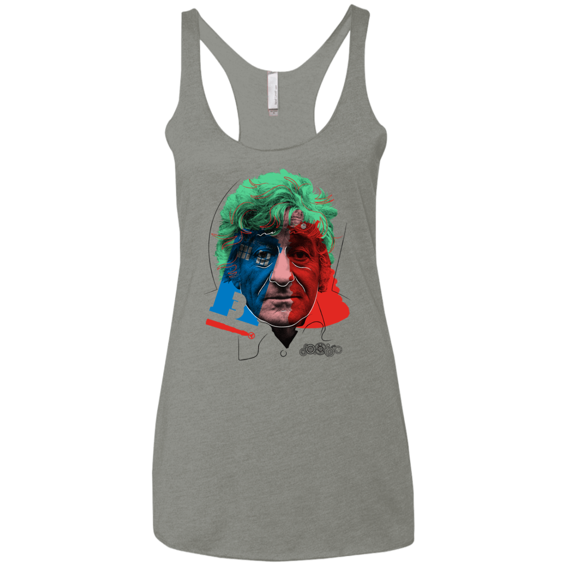 T-Shirts Venetian Grey / X-Small Doctor Warwhol 3 Women's Triblend Racerback Tank
