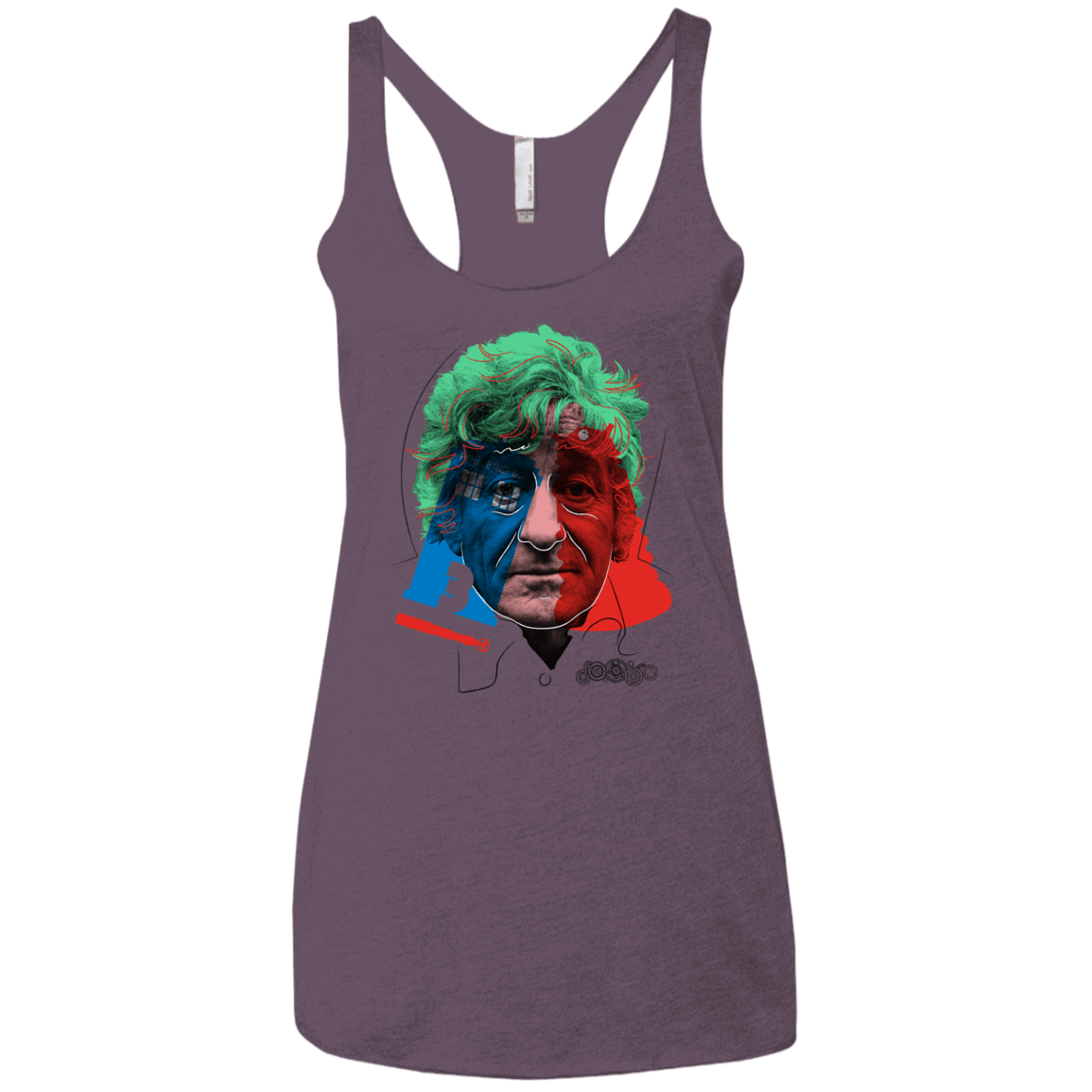 T-Shirts Vintage Purple / X-Small Doctor Warwhol 3 Women's Triblend Racerback Tank