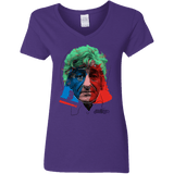 T-Shirts Purple / S Doctor Warwhol 3 Women's V-Neck T-Shirt