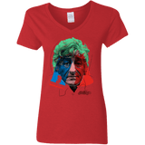 T-Shirts Red / S Doctor Warwhol 3 Women's V-Neck T-Shirt