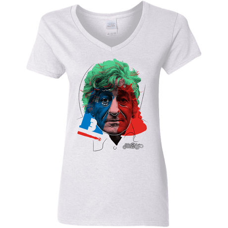 T-Shirts White / S Doctor Warwhol 3 Women's V-Neck T-Shirt